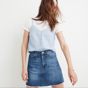 NWT Madewell Denim A-Line Skirt
